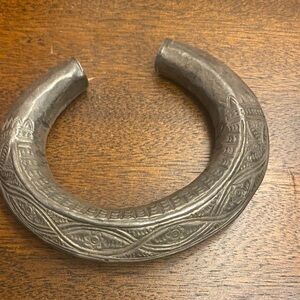 Southwestern Style Engraved Silver Bracelet